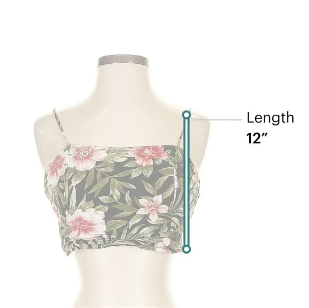 American Eagle Floral Crop Top Size Small - Picture 5 of 5